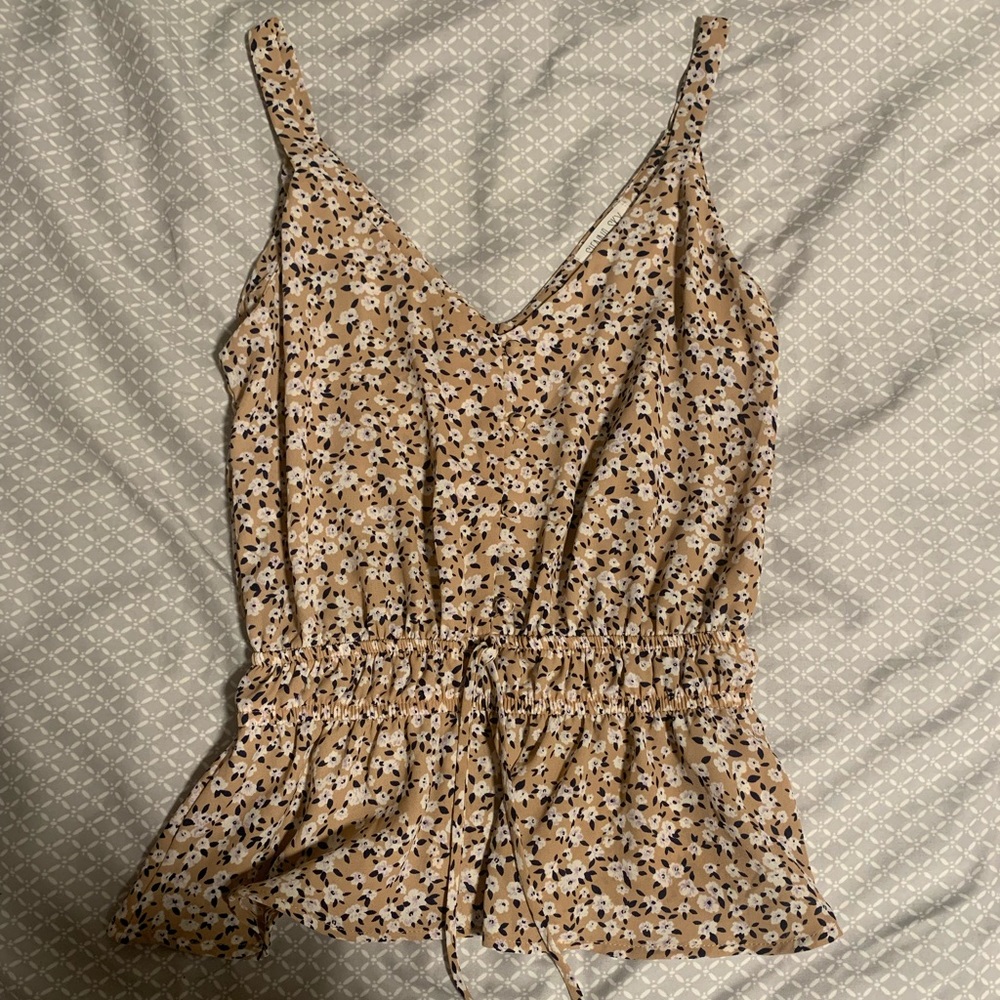 Tan Floral Sienna Sky Top